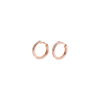 Aretes de diamantes en oro rosa 18K