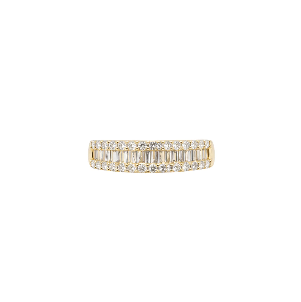 Anillo de diamantes en oro amarillo 18K