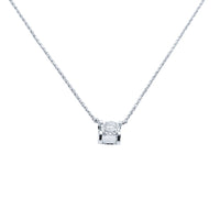 Collar de diamante en oro blanco 18K