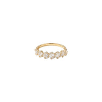 Anillo de diamantes en oro amarillo 18K
