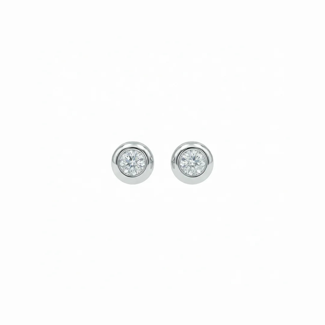 Aretes de diamantes en oro blanco 18K
