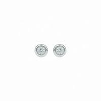 Aretes de diamantes en oro blanco 18K