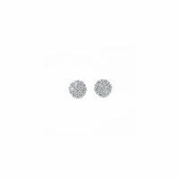 Aretes de diamantes en oro blanco 18K