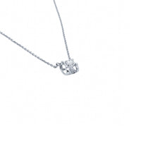 Collar de diamante en oro blanco 18K