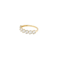 Anillo de diamantes en oro amarillo 18K