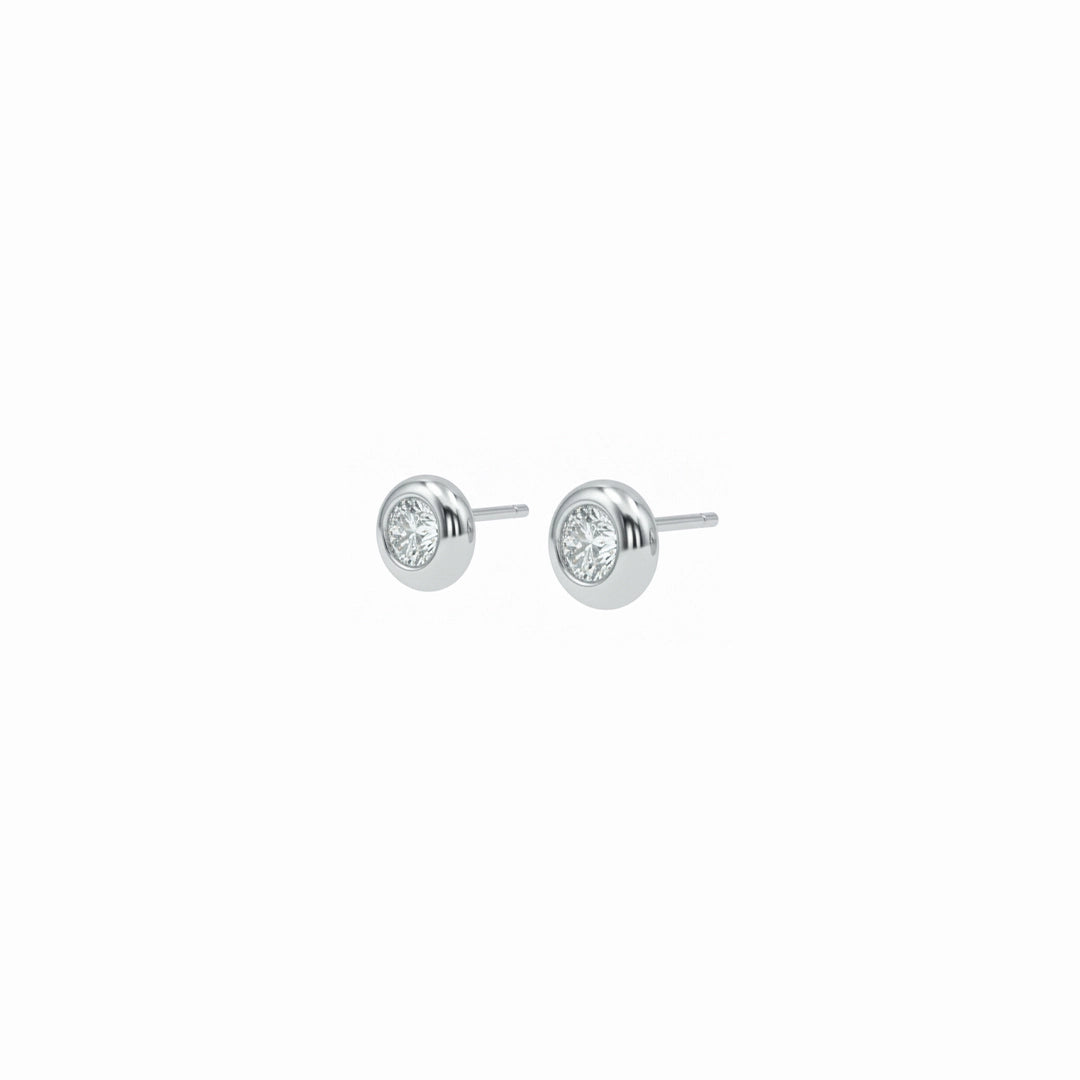 Aretes de diamantes en oro blanco 18K