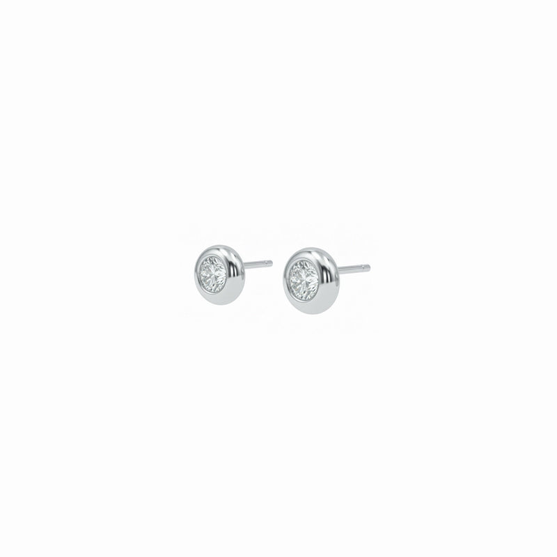 Aretes de diamantes en oro blanco 18K