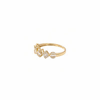 Anillo de diamantes en oro amarillo 18K