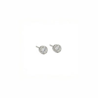 Aretes de diamantes en oro blanco 18K