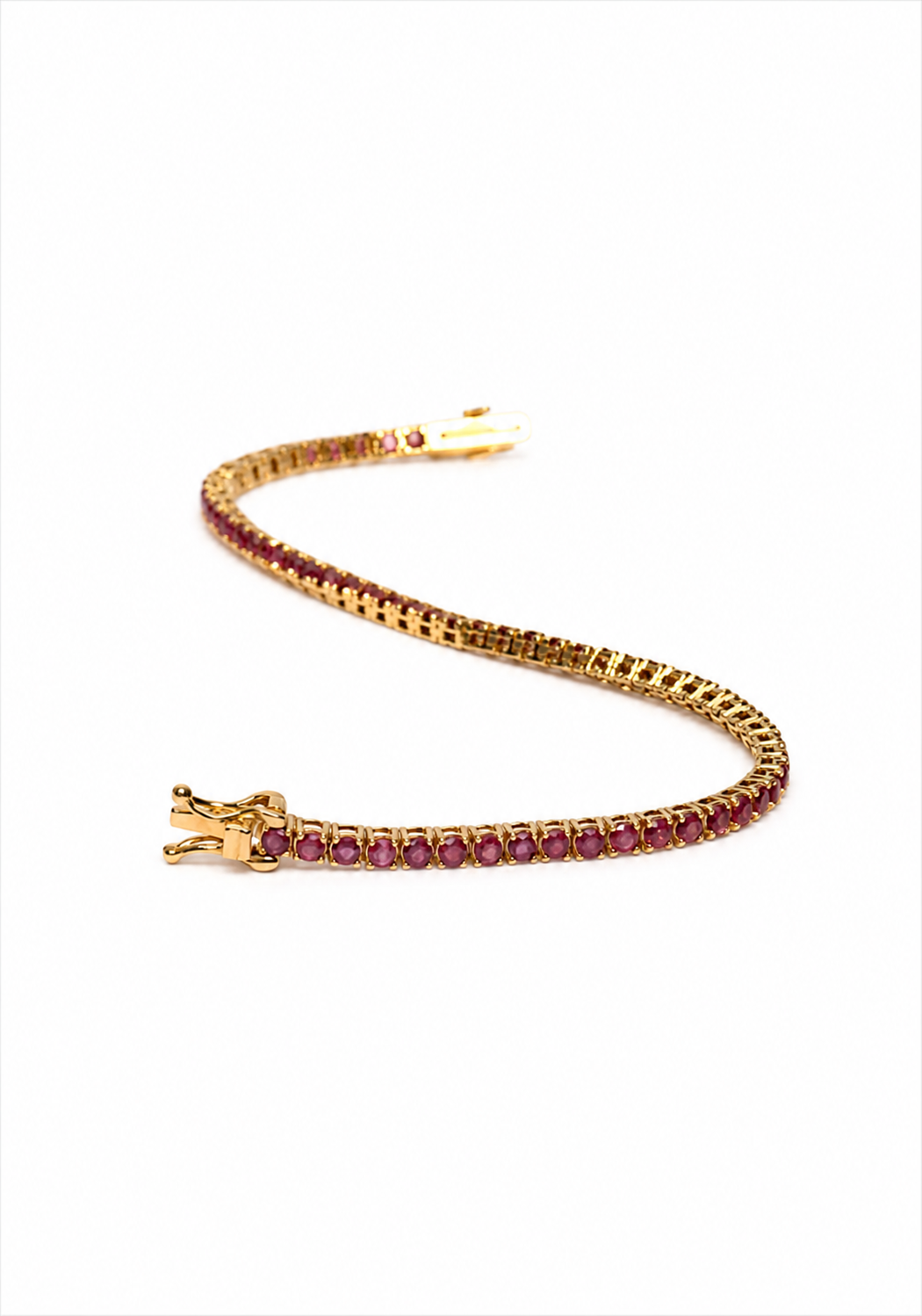 Tennis de rubíes en oro amarillo 18K