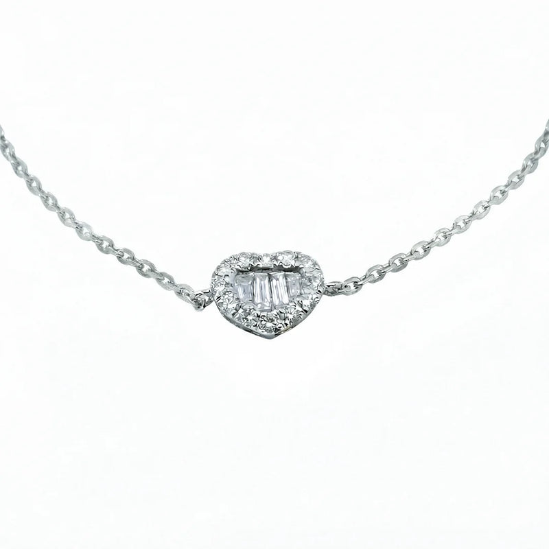 Pulsera de diamantes en oro blanco 18 K