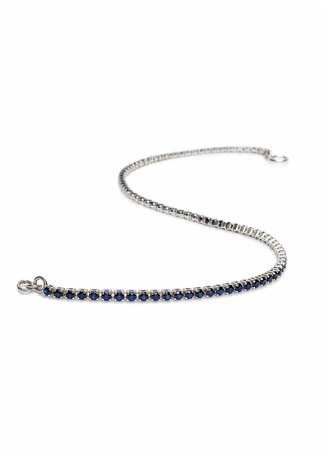 Tennis de zafiros en oro blanco 18K