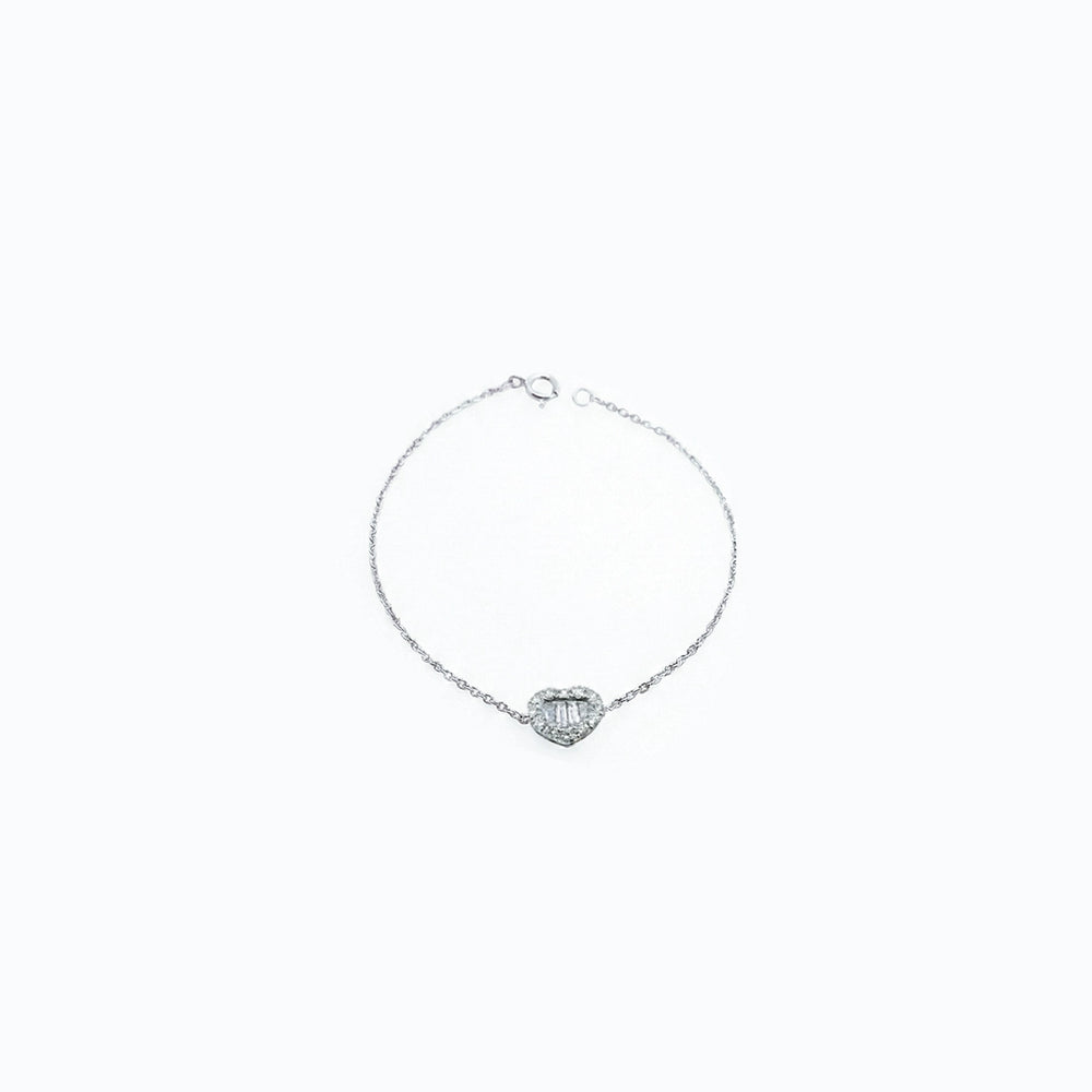 Pulsera de diamantes en oro blanco 18 K