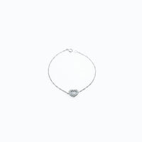 Pulsera de diamantes en oro blanco 18 K