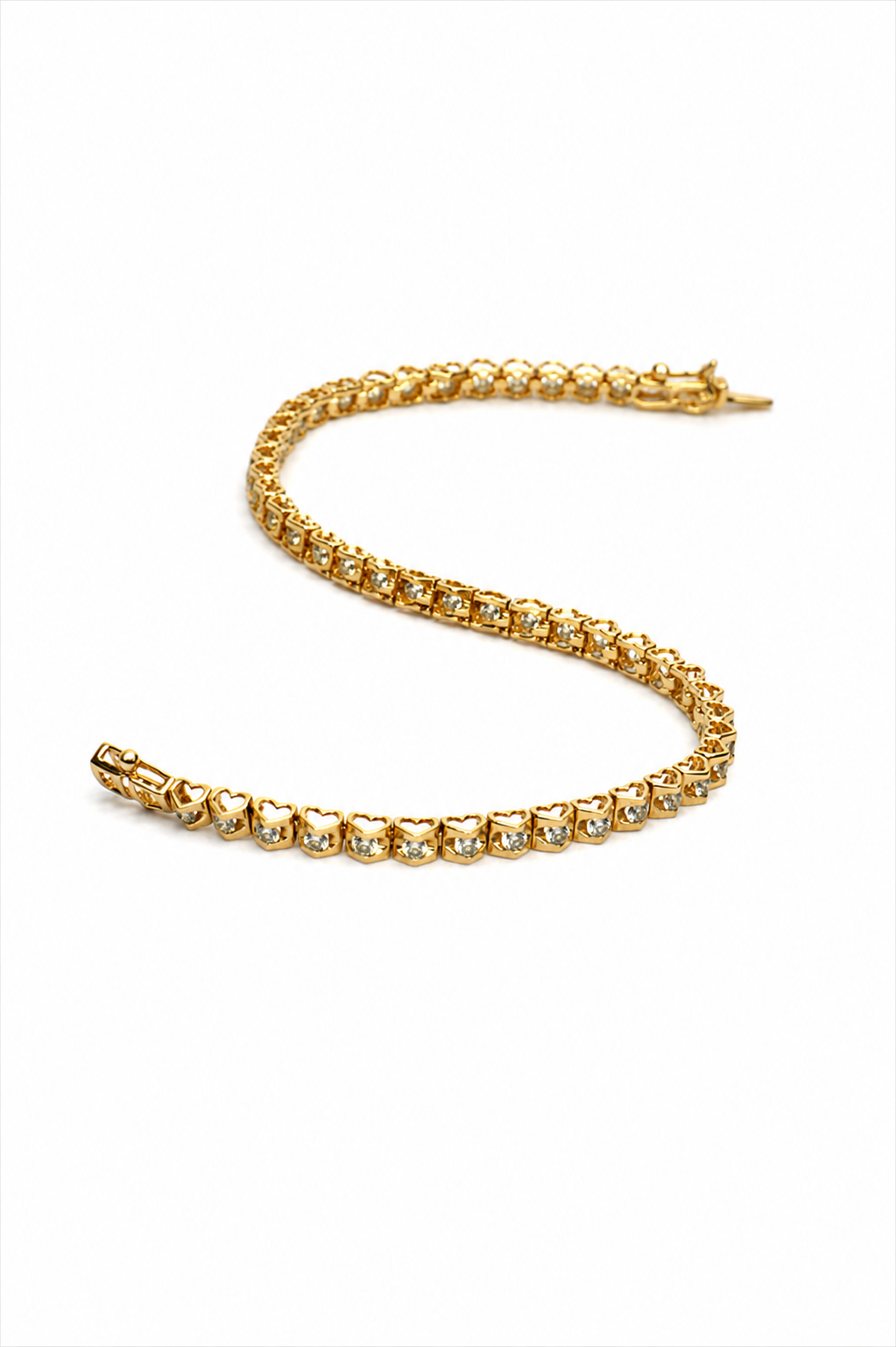 Tennis de diamantes en oro amarillo 18K