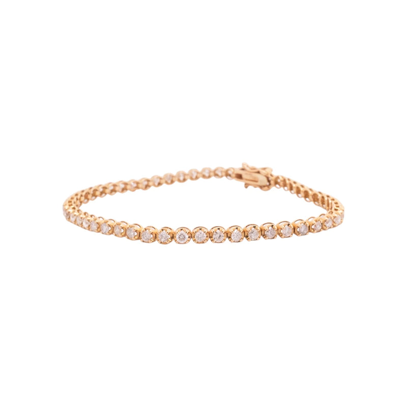 Pulsera de diamantes en oro amarillo 18K