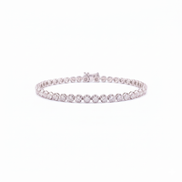 Pulsera de diamantes en oro blanco 18K