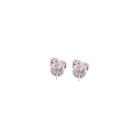 Aretes de diamantes en oro blanco 18K