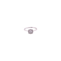 Anillo de diamantes en oro blanco 18K
