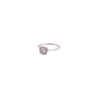 Anillo de diamantes en oro blanco 18K