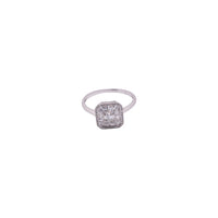 Anillo de diamantes en oro blanco 18K