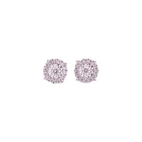 Aretes de diamantes en oro blanco 18K