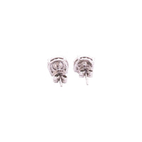 Aretes de diamantes en oro blanco 18K