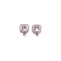 Aretes de diamantes en oro blanco 18K