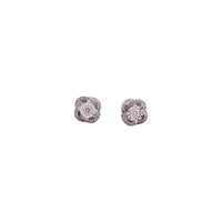 Aretes de diamantes en oro blanco 18K