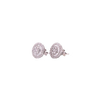 Aretes de diamantes en oro blanco 18K