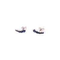 Aretes de zafiros azules en oro blanco 18K