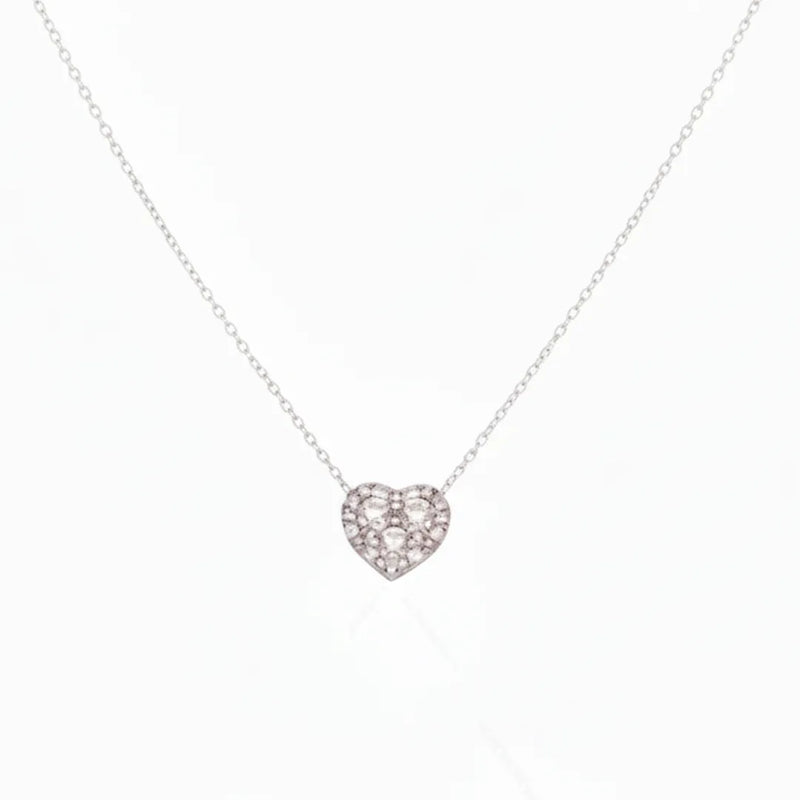 Collar de diamantes en oro blanco 18K