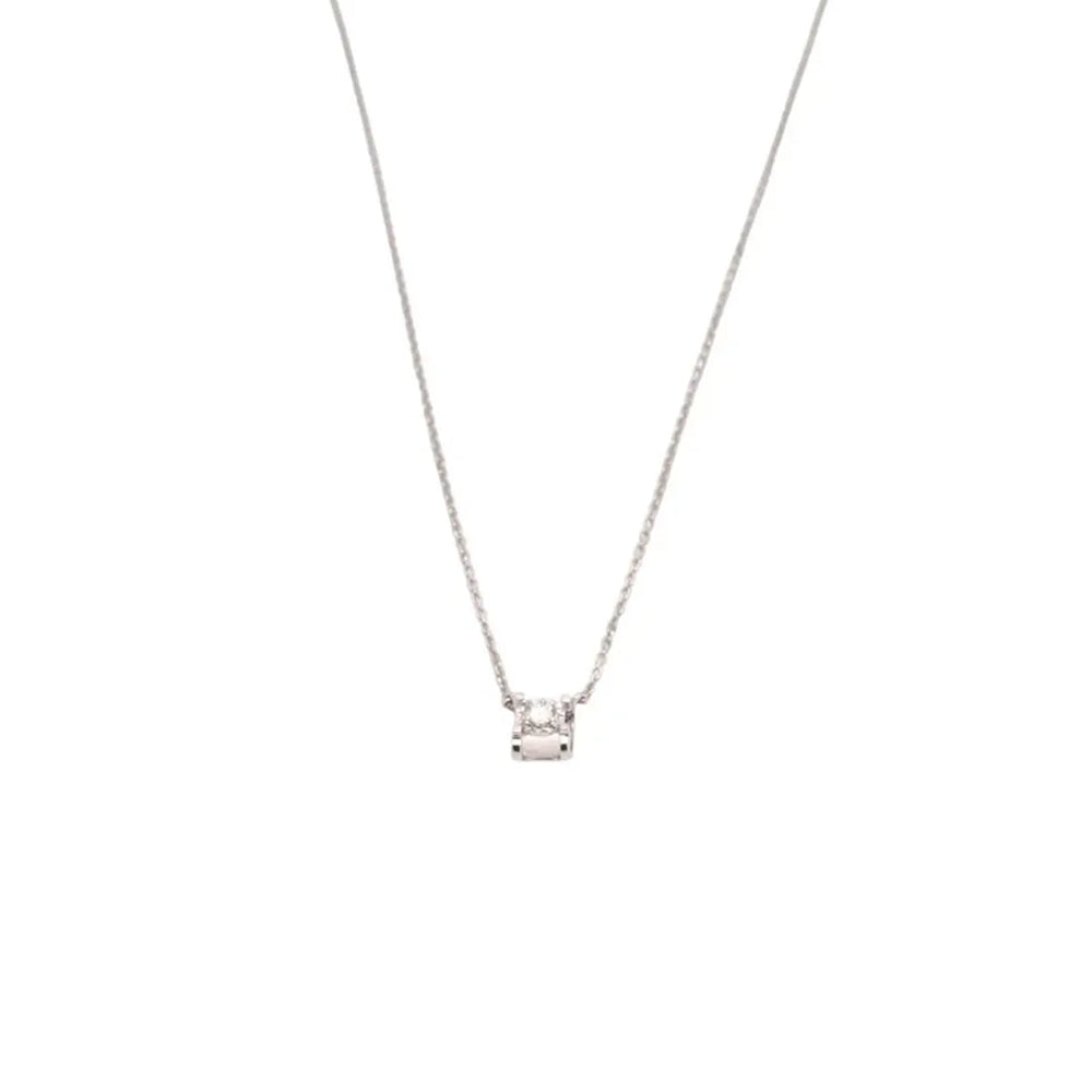 Collar de diamantes en oro blanco 18K