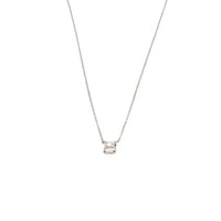 Collar de diamantes en oro blanco 18K