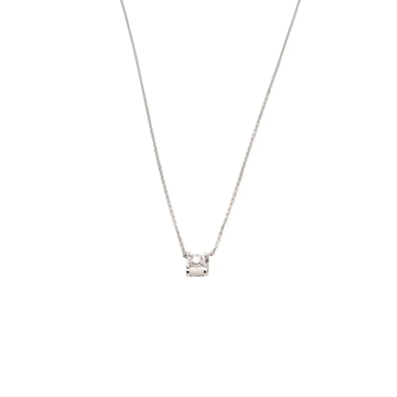 Collar de diamantes en oro blanco 18K