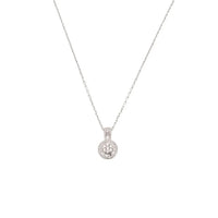 Dije de diamantes en oro blanco 18K