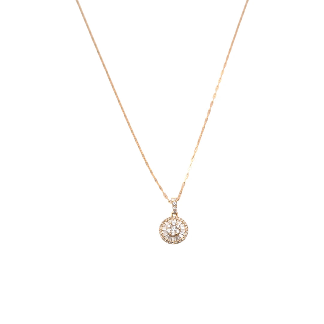 Dije de diamantes en oro amarillo 18K