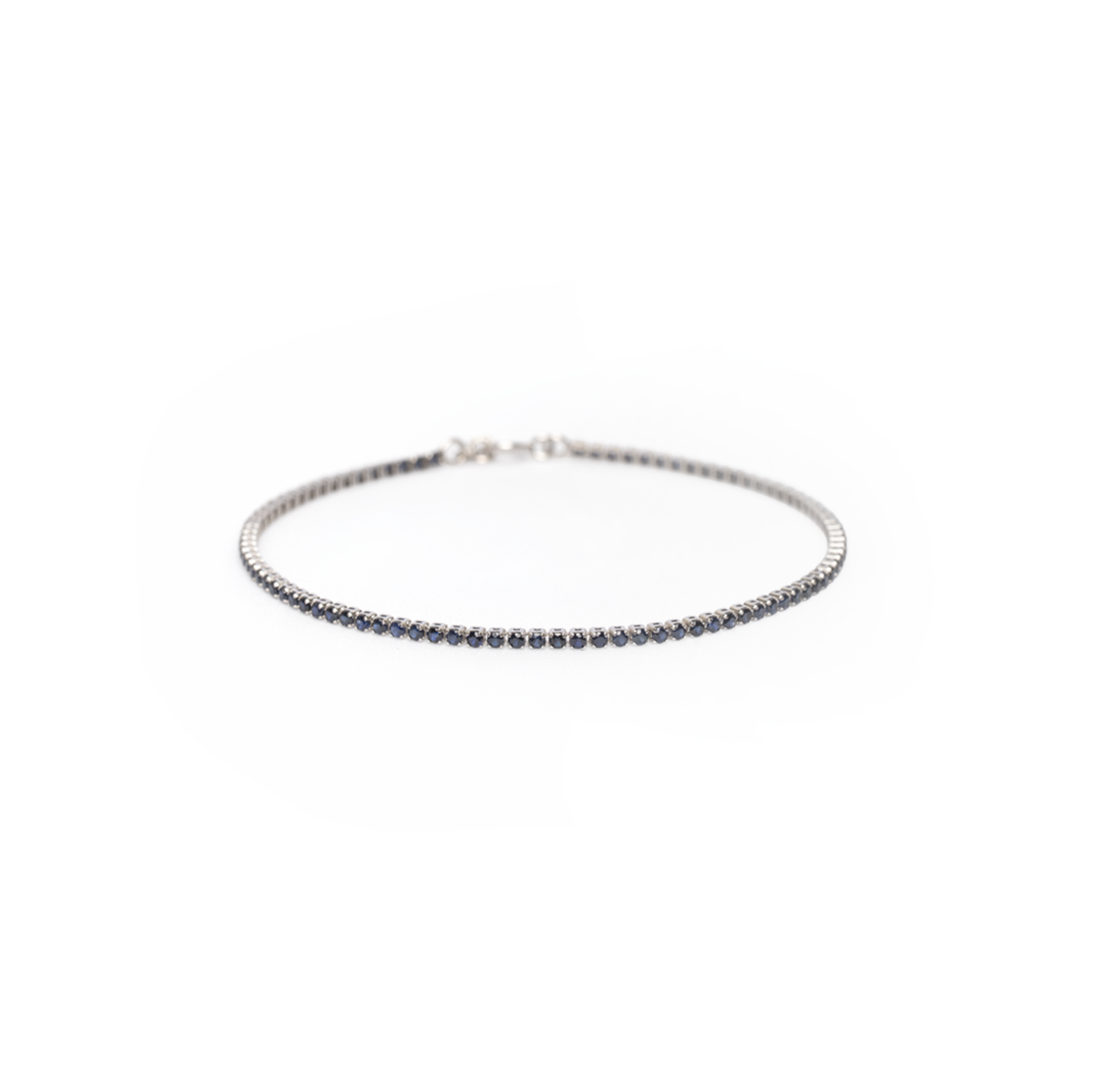 Tennis de zafiros en oro blanco 18K