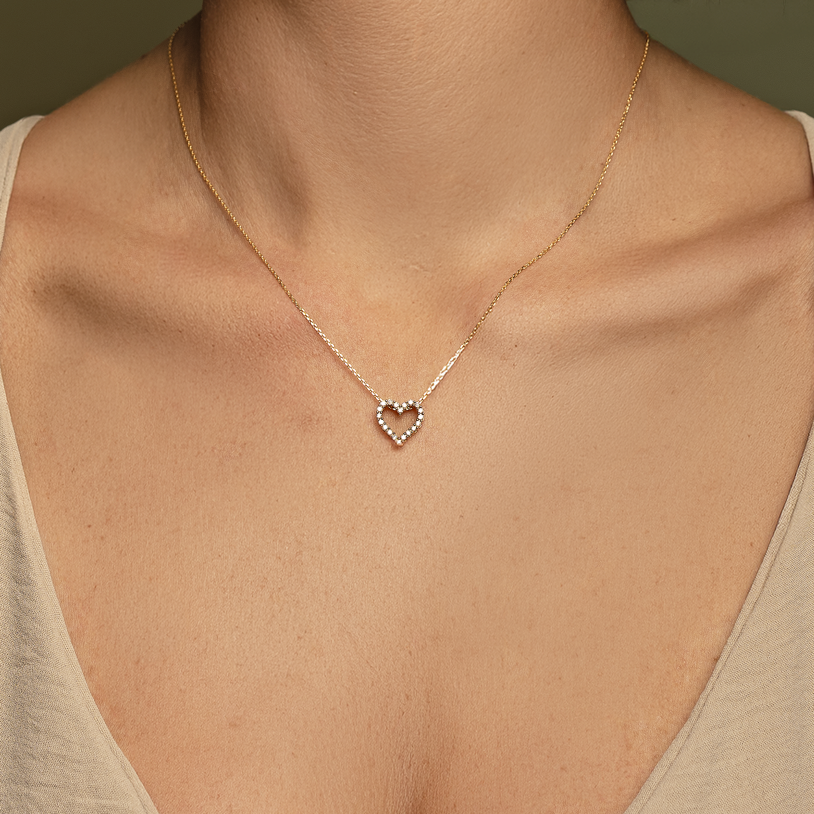 Collar de diamantes en oro amarillo 18K