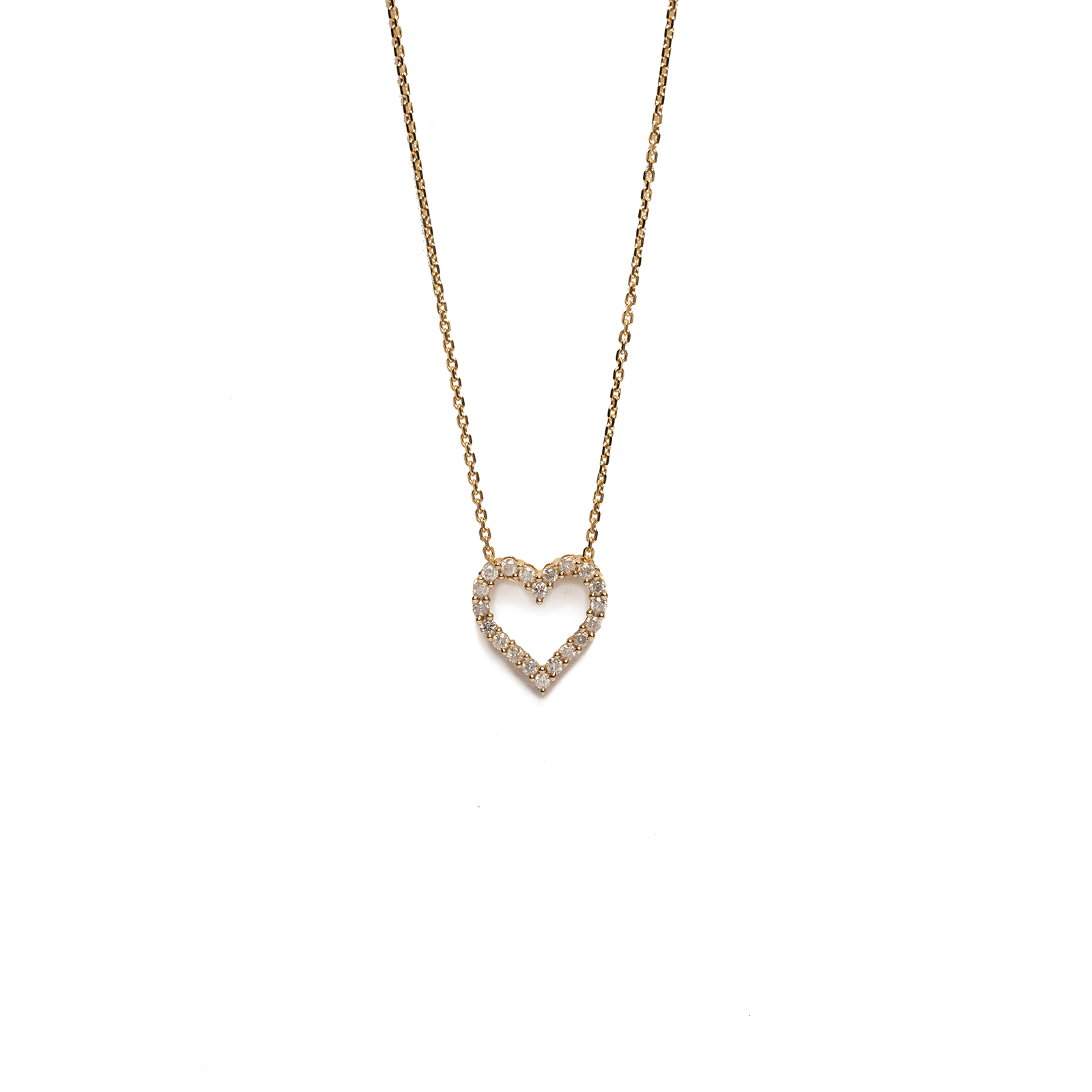 Collar de diamantes en oro amarillo 18K