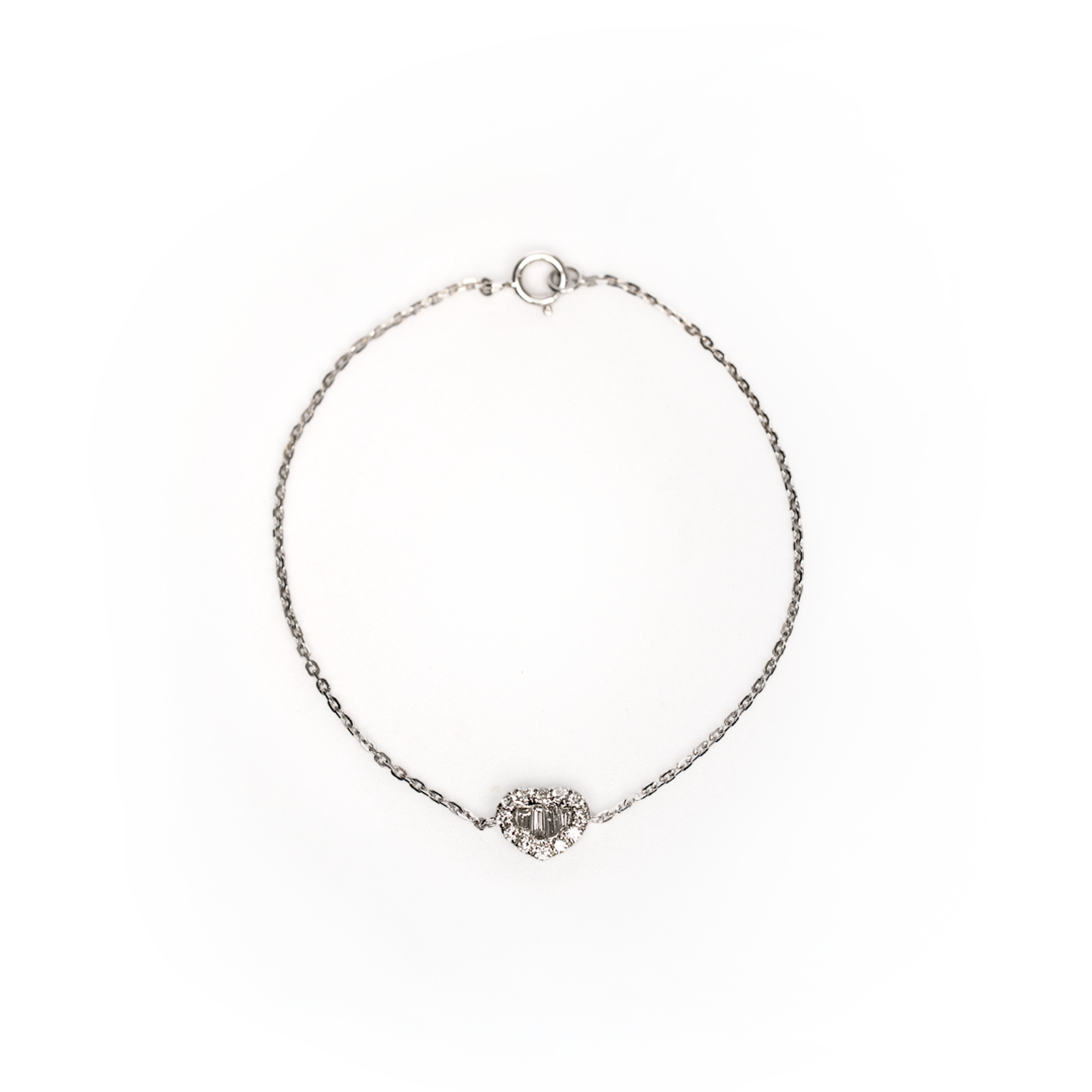 Pulsera de diamantes en oro blanco 18 K