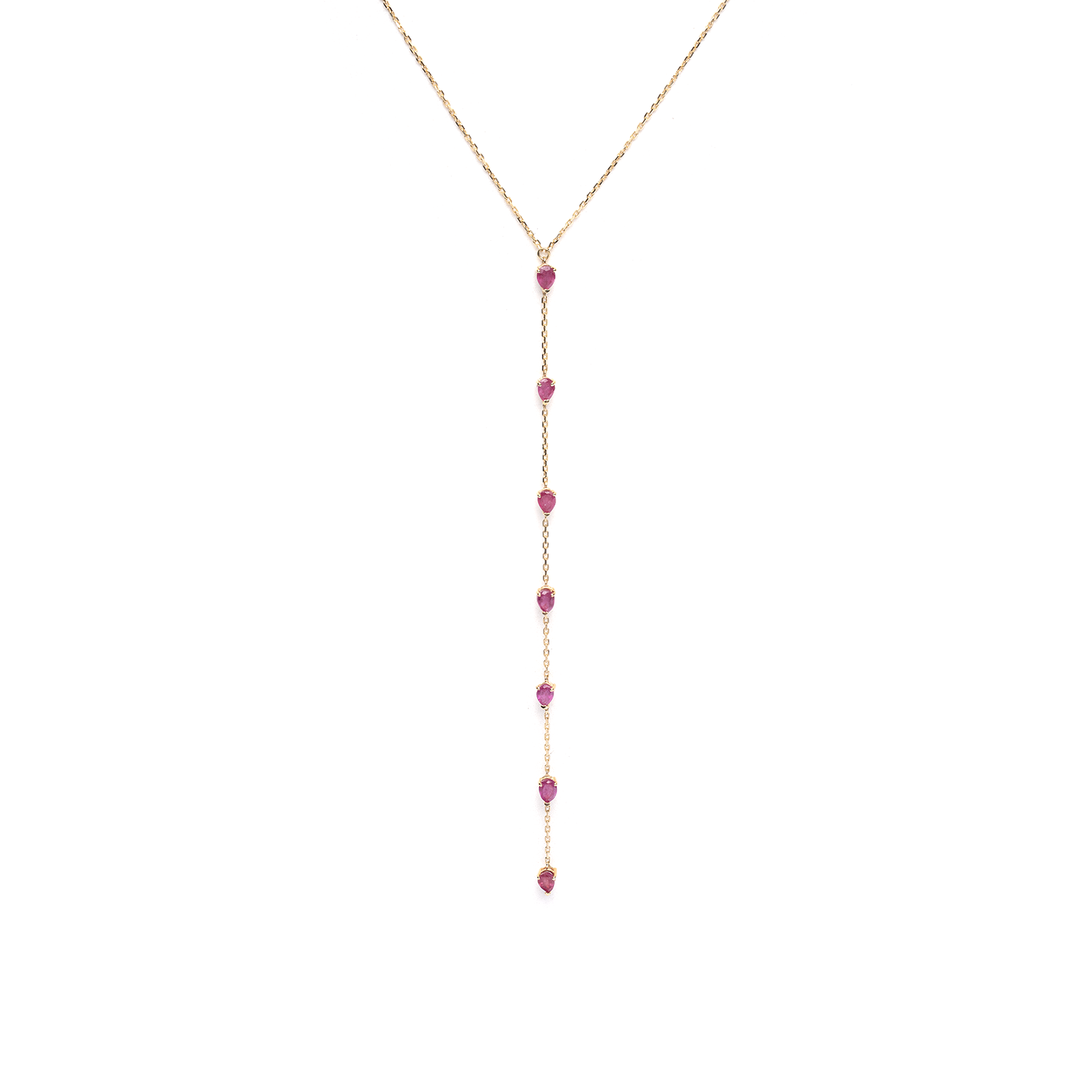 Collar de rubíes en oro amarillo 18K