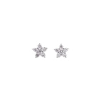 Aretes de diamantes en oro blanco 18K