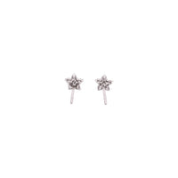 Aretes de diamantes en oro blanco 18K