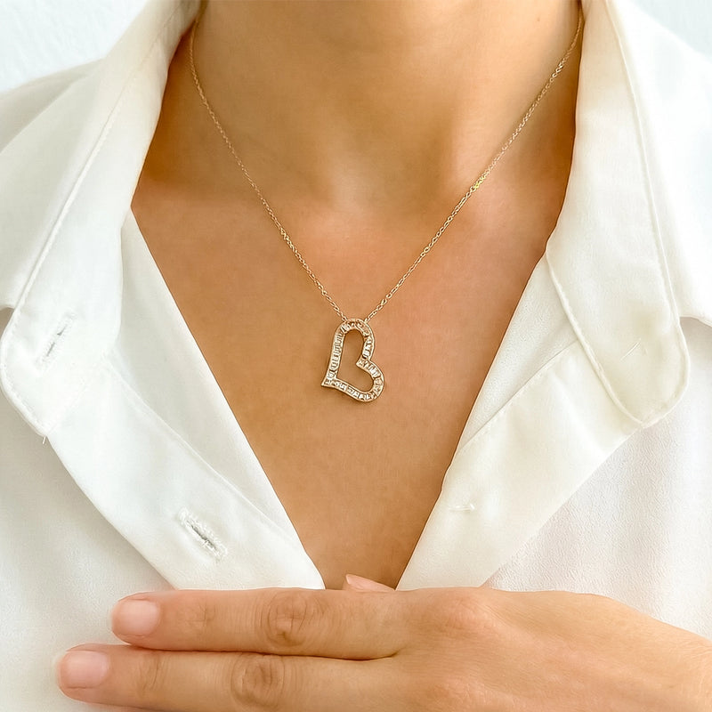 Collar de diamantes en oro amarillo 18K