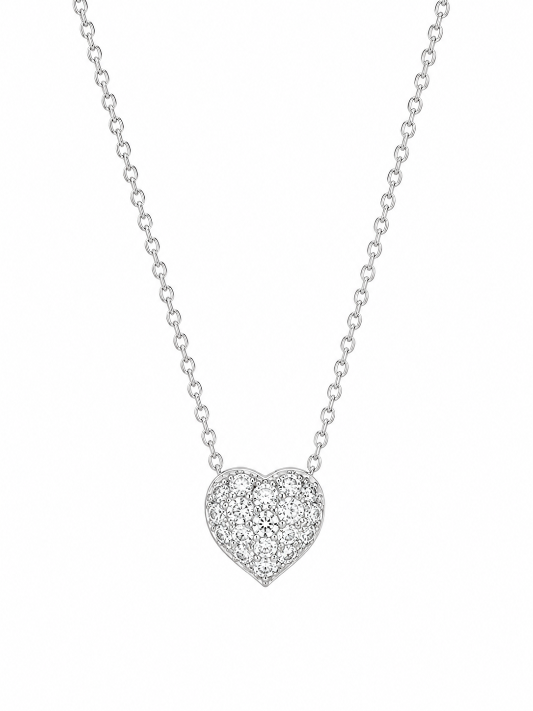 Collar de diamantes en oro blanco 18K