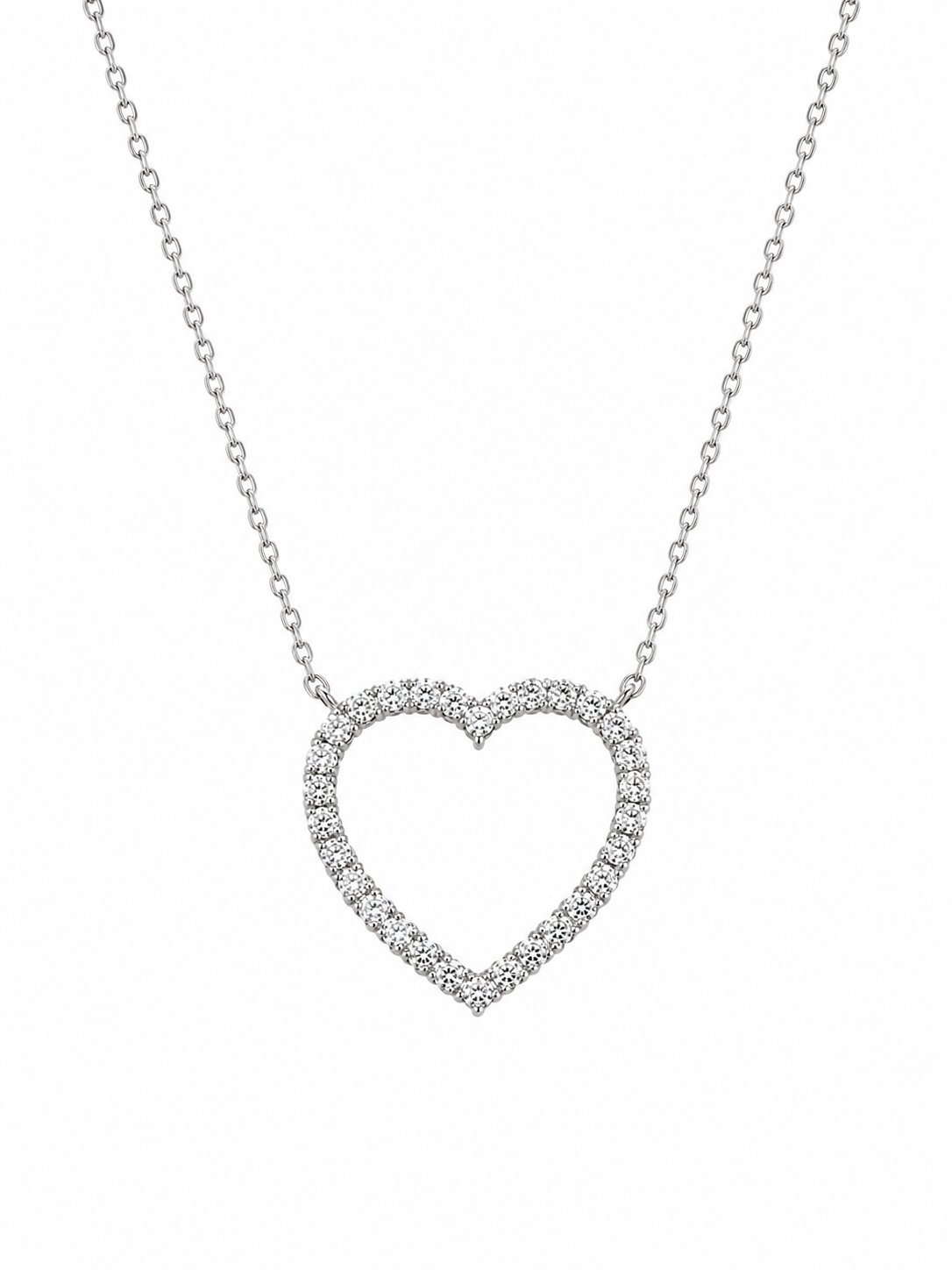 Collar de diamantes en oro blanco 18K