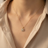 Dije de diamantes en oro amarillo 18K