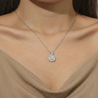 Dije de diamantes en oro blanco 18K