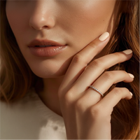 Anillo de diamantes en oro amarillo 18K